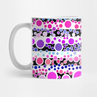 Colorful Groovy Mod Funky Circles and Stripes Mug